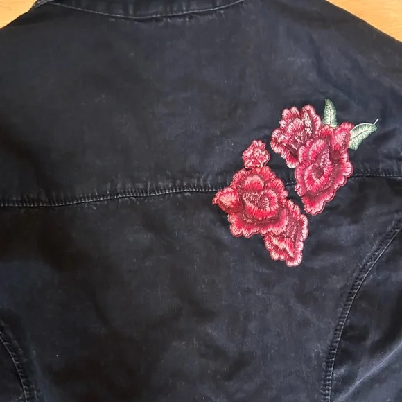 GUESS -FLORA DENIM TUNIC JET BLACK SIZE SMALL - Picture 4 of 4